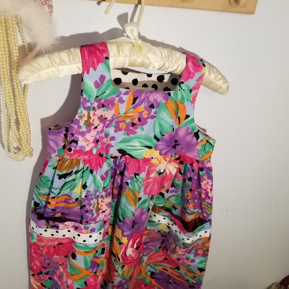 Noodles Size 6X Blue Pink Flowered Cotton Dress - Picture 4 of 8